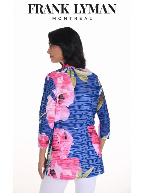 Frank Lyman Flamingo Kék-Pink Mintás Blézer