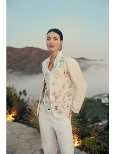 Frank Lyman Fehér-Virágos Reno Kardigán