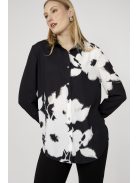Frank Lyman Fekete-Ekrü Virágos Gella Blúz-XL