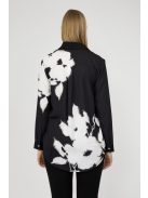 Frank Lyman Fekete-Ekrü Virágos Gella Blúz-XL