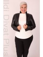 Frank Lyman Fekete-Textil Bőr Blézer-46