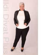 Frank Lyman Fekete-Textil Bőr Blézer-46