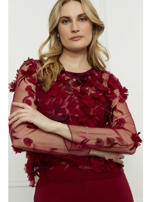 Frank Lyman Bordó-Virágos Polli Felső-XL