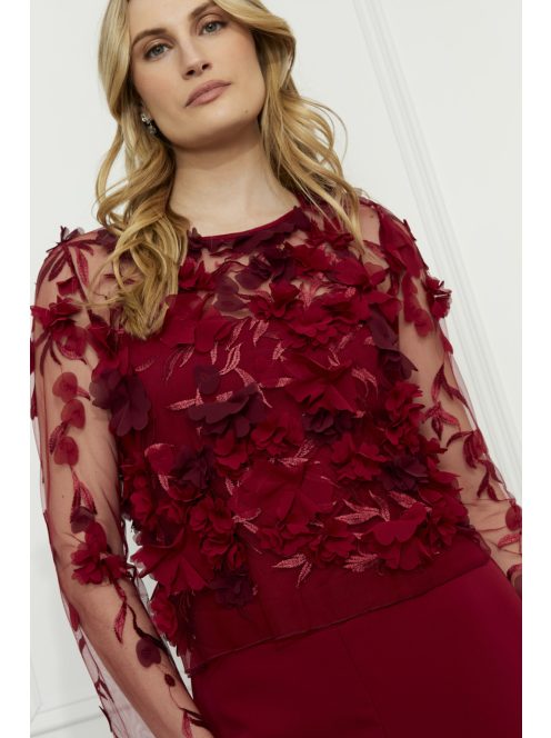 Frank Lyman Bordó-Virágos Polli Felső