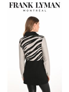 Frank Lyman Fekete-Beige Zippes Minna Kardigán