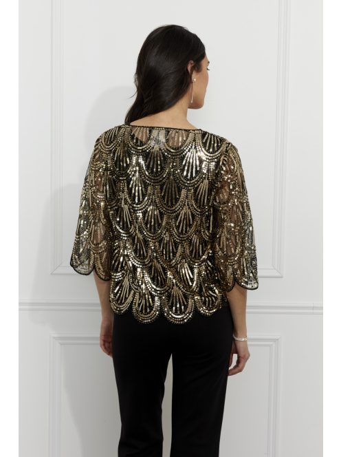 Frank Lyman Arany-Flitteres Jolina Kabátka-XL