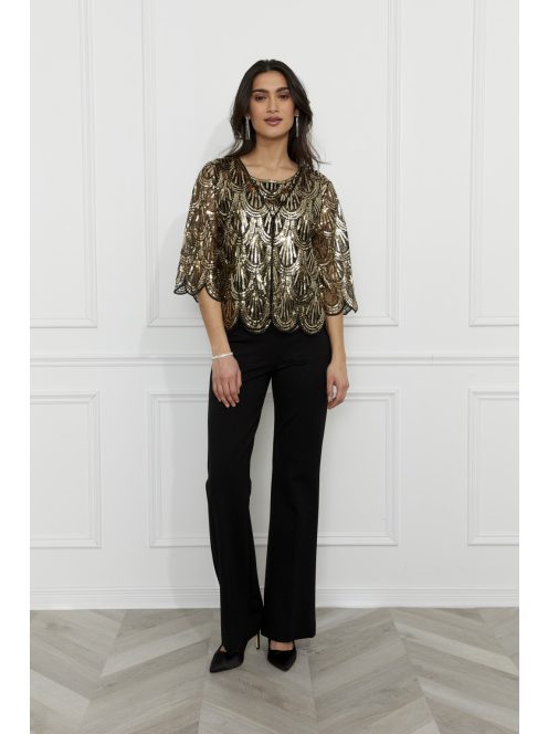 Frank Lyman Arany-Flitteres Jolina Kabátka-XL