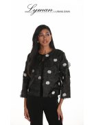 Frank Lyman Fekete-Ezüst Virág Blézer-M