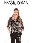 Frank Lyman Fekete-Barna Mintás Felan Blúz-44