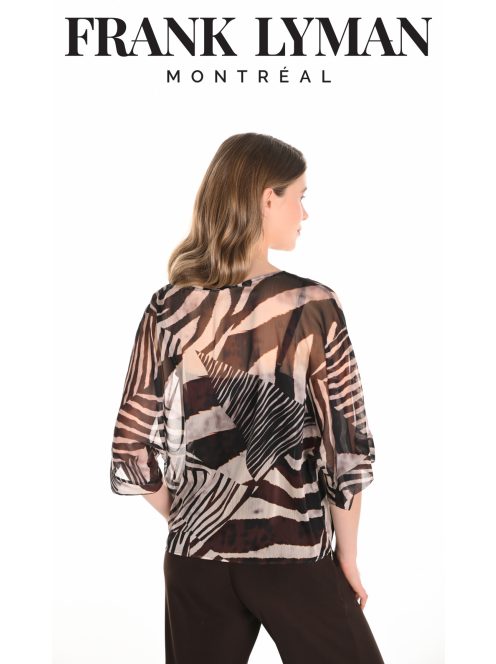 Frank Lyman Fekete-Barna Mintás Felan Blúz-44