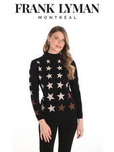 Frank Lyman Fekete-Arany Csillagos Pulóver