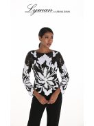 Frank Lyman Fekete-Fehér Flitteres Felső