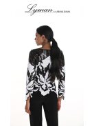 Frank Lyman Fekete-Fehér Flitteres Felső