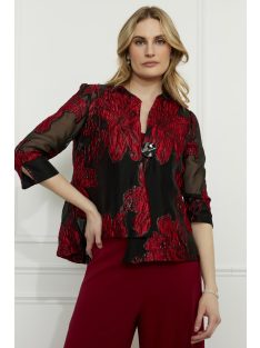 Frank Lyman Fekete-Bordó Mintás Killa Blézer