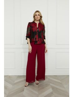 Frank Lyman Fekete-Bordó Mintás Killa Blézer