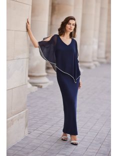 Frank Lyman Sötétkék-Ezüst Köves Bella Ruha