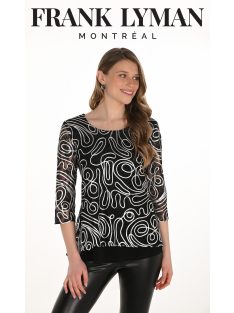 Frank  Lyman Fekete-Fehér Filla Blúz