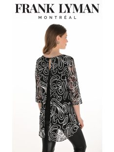Frank  Lyman Fekete-Fehér Filla Blúz