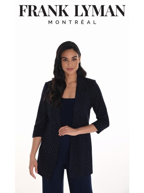 Frank Lyman Sötétkék-Ezüst Denna Blézer