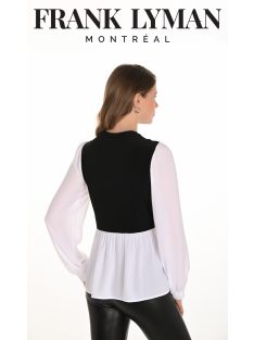 Frank Lyman Fekete-Fehér Minni Blúz