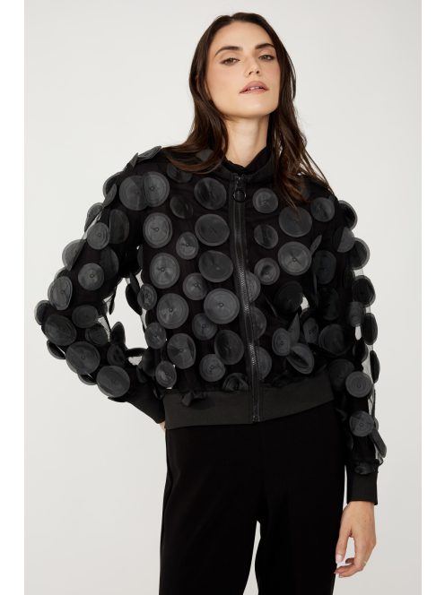 Frank Lyman Fekete-Karikás Kardigán-2XL