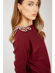 Frank Lyman Bordó-Köves Milli Kötött Felső