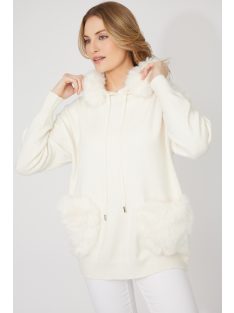 Frank Lyman Ekrü Kötött Winter Pulóver