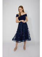 Frank Lyman Sötétkék-Köves Flower Ruha