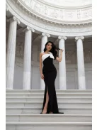 Frank Lyman Fekete-Fehér Masins Maxi Ruha