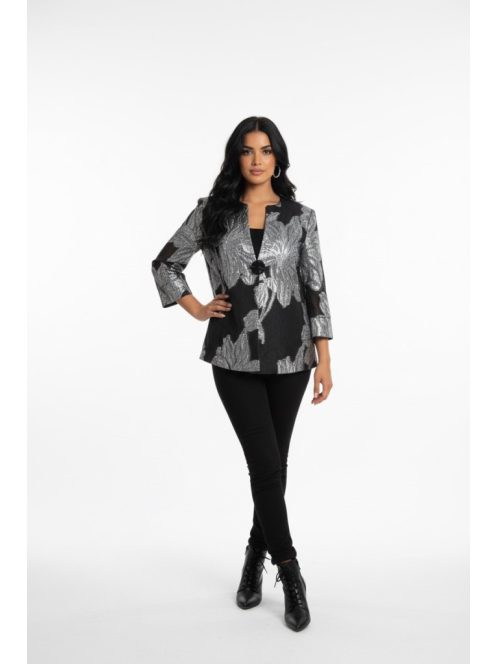 Frank Lyman Fekete-Ezüst Mintás Killa Blézer