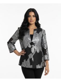 Frank Lyman Fekete-Ezüst Mintás Killa Blézer