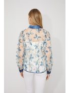 Frank Lyman Kék-Fehér Virágos Dima Ing-2XL