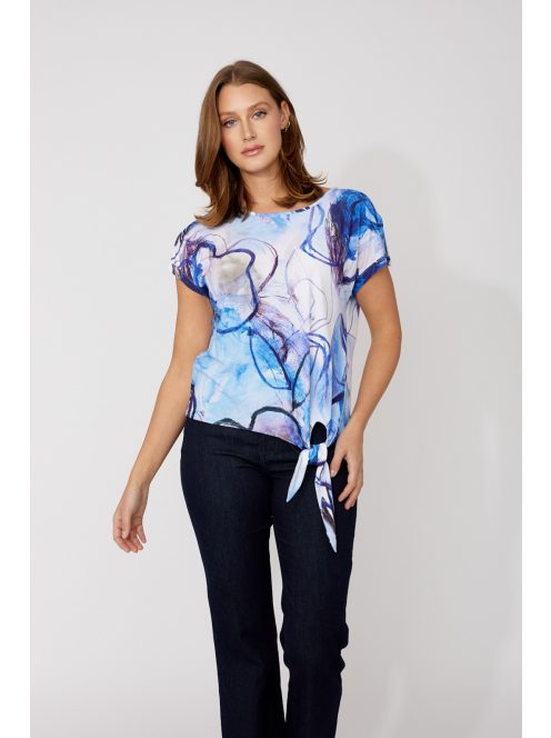 Frank Lyman Fehér-Kék Mintás Zulu Felső