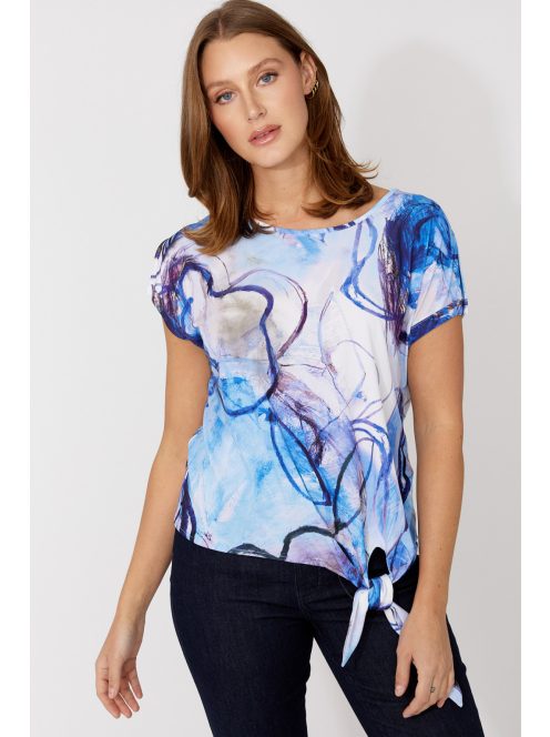 Frank Lyman Fehér-Kék Mintás Zulu Felső