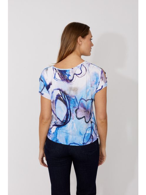 Frank Lyman Fehér-Kék Mintás Zulu Felső