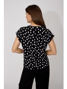Frank Lyman Fekete-Fehér Pöttyös Love Felső