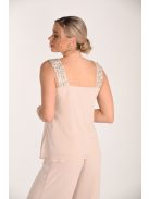 Frank Lyman Beige-Flitteres Jelina Top