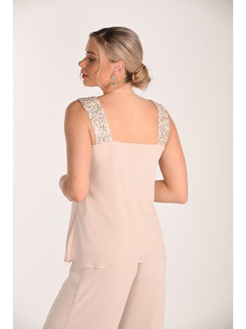 Frank Lyman Beige-Flitteres Jelina Top