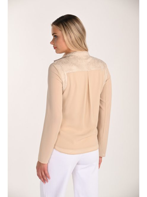 Frank Lyman Beige-Mintás Zippes Kabát-Blúz