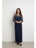 Frank Lyman Sötétkék Virágos Polla Felső