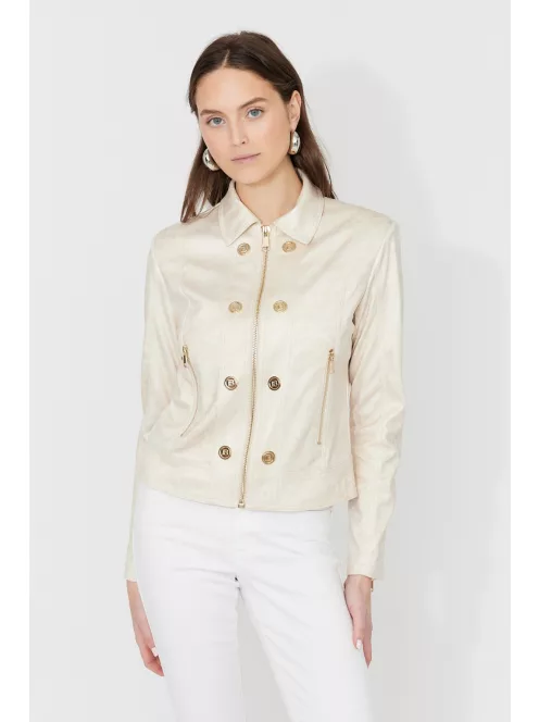 Frank Lyman Beige Gery Kabát