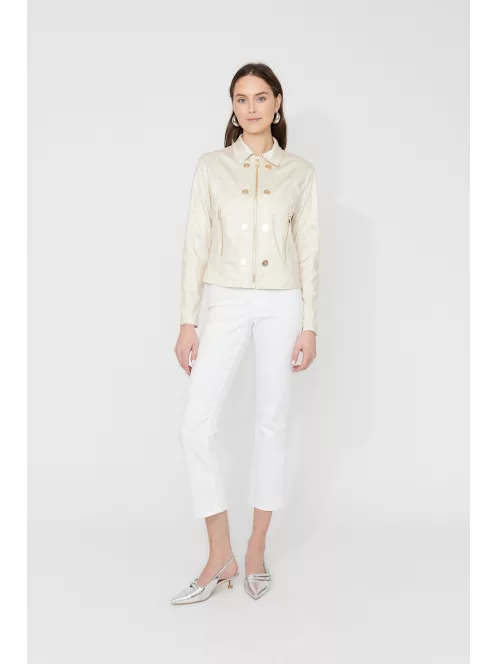 Frank Lyman Beige Gery Kabát