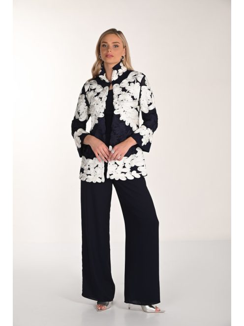 Frank Lyman Sötétkék-Fehér Rebecca Blézer