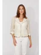 Frank Lyman Ekrü-Arany Horgolt Blézer