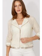 Frank Lyman Ekrü-Arany Horgolt Blézer