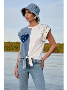 Frank Lyman Fehér-Kék Love Felső