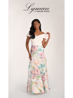 Frank Lyman Ekrü-Színes Mintás Delina Ruha