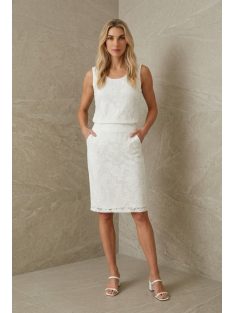 Frank Lyman Fehér Csipkés-Köves Top