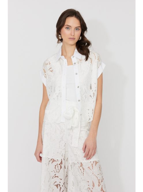 Frank Lyman Fehér Minna Csipke Ing