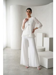 Frank Lyman Fehér Csipkés-Köves Kabátka